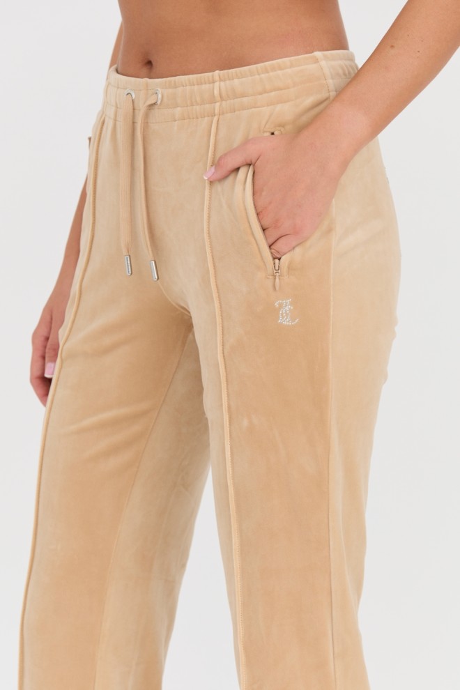 Pantaloni de trening Tina bej pentru femei JUICY COUTURE 