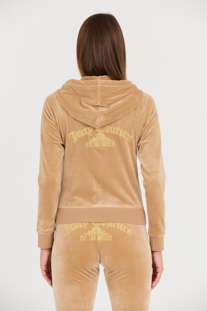 JUICY COUTURE Бежевий світшот Arched Metallic