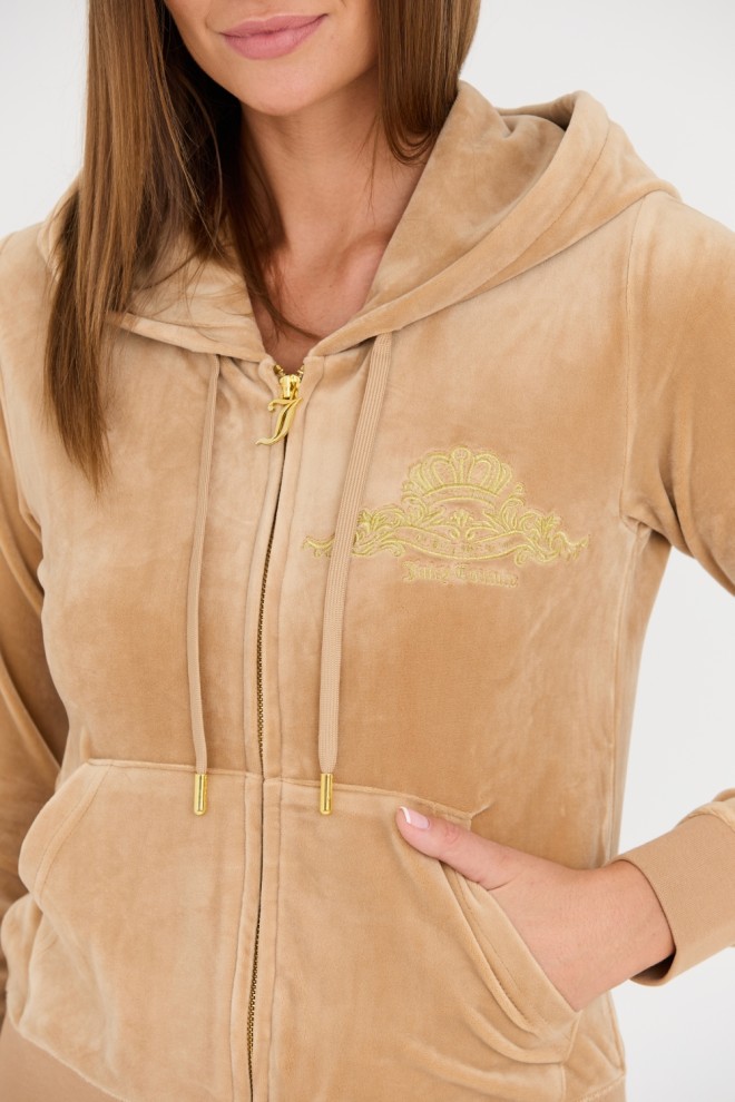 Hanorac arcuit metalic pentru femei, bej JUICY COUTURE 