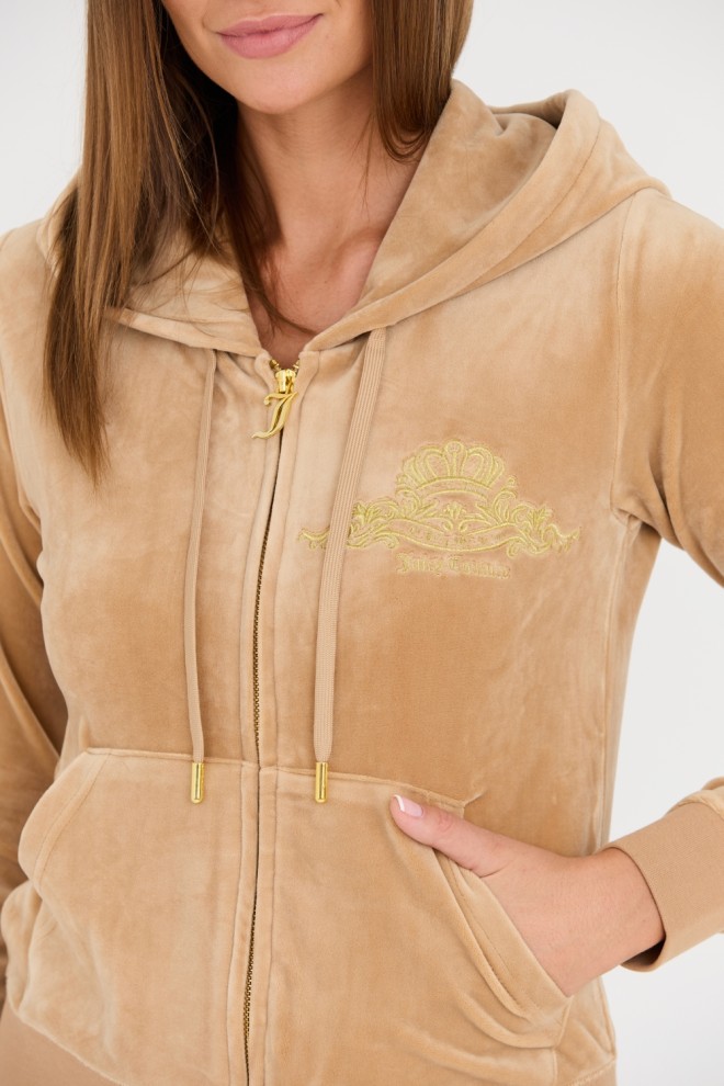 JUICY COUTURE Бежевий світшот Arched Metallic