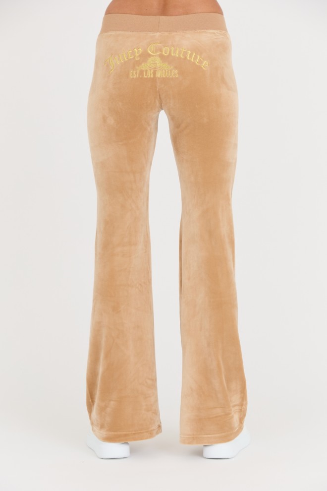 JUICY COUTURE Beige Arched Metallic Layla Pants