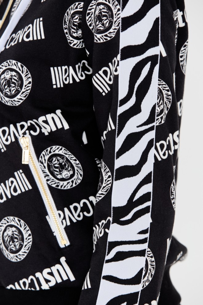 JUST CAVALLI Black Logo Tigre sweatpants