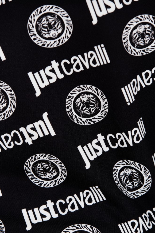 JUST CAVALLI Black Logo Tigre sweatpants