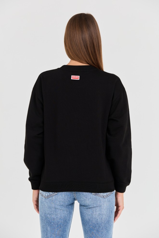 KENZO Black Sweatshirt VARSITY JUNGLE' ELEPHANT EMBRO