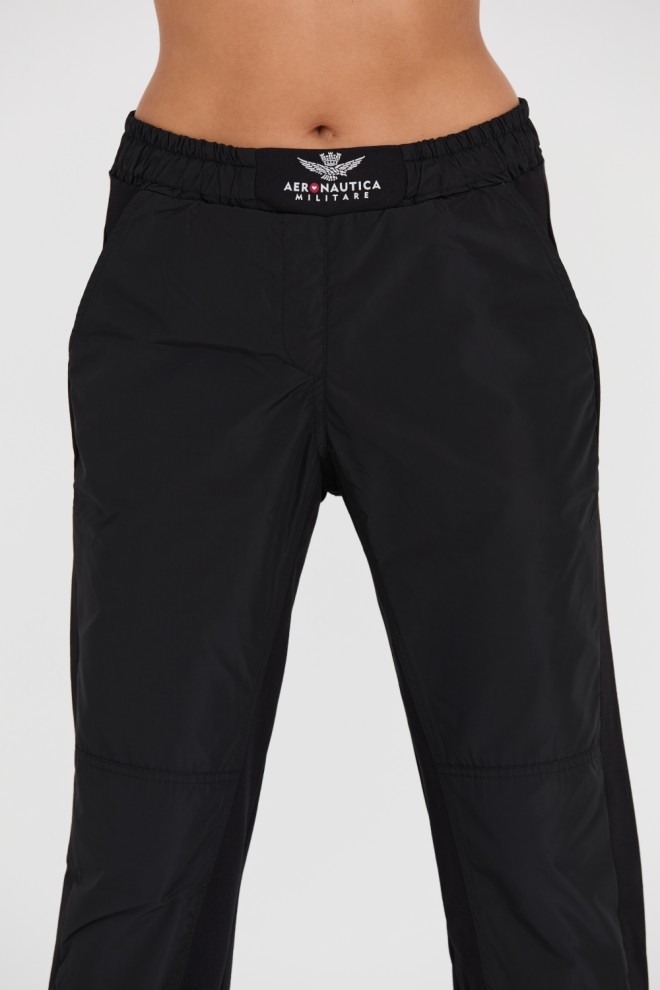 AERONAUTICA MILITARE Чорні спортивні штани Pantalone Felpa