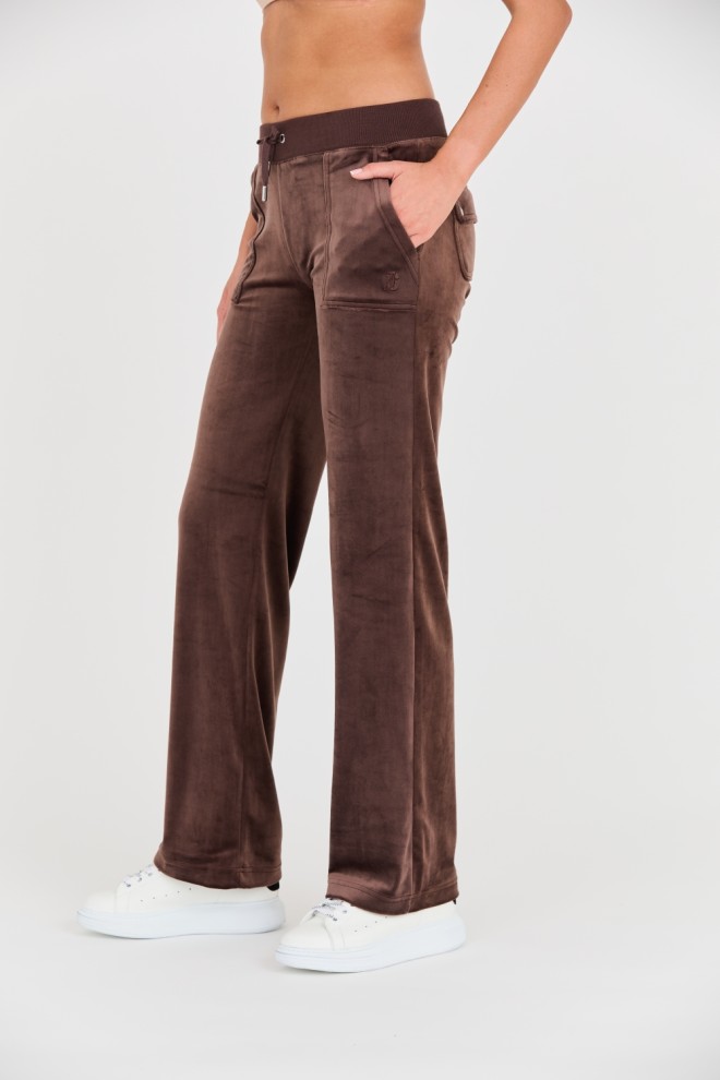 JUICY COUTURE Brązowe spodnie Del Ray Pocket Pant