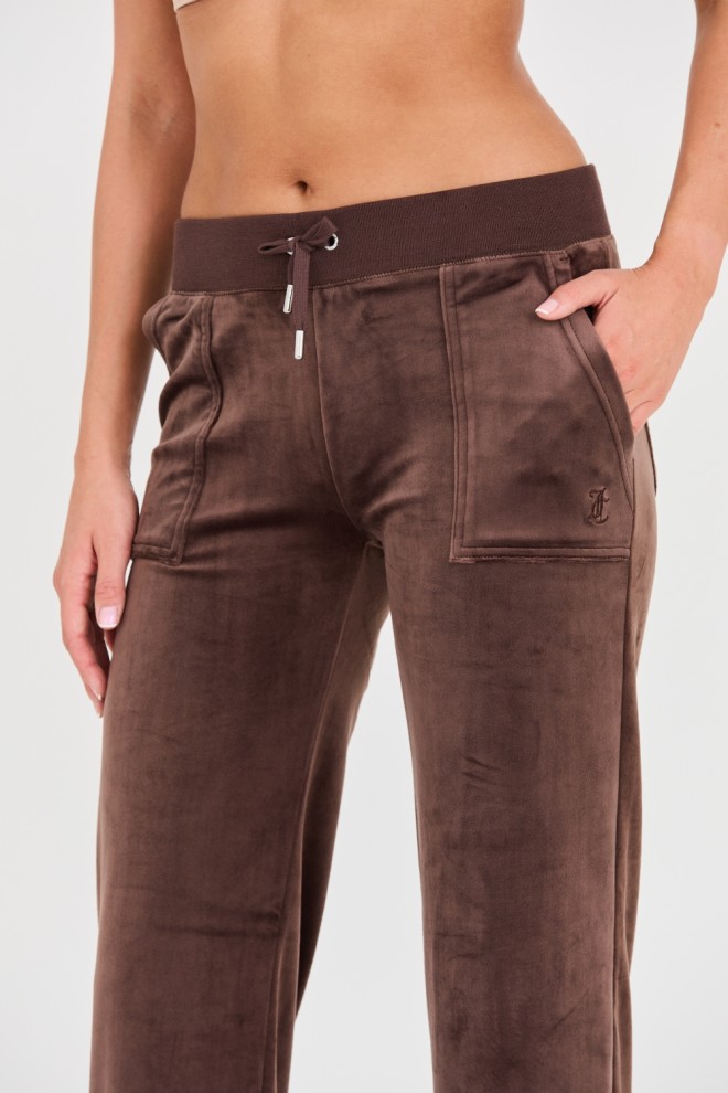 JUICY COUTURE Brązowe spodnie Del Ray Pocket Pant