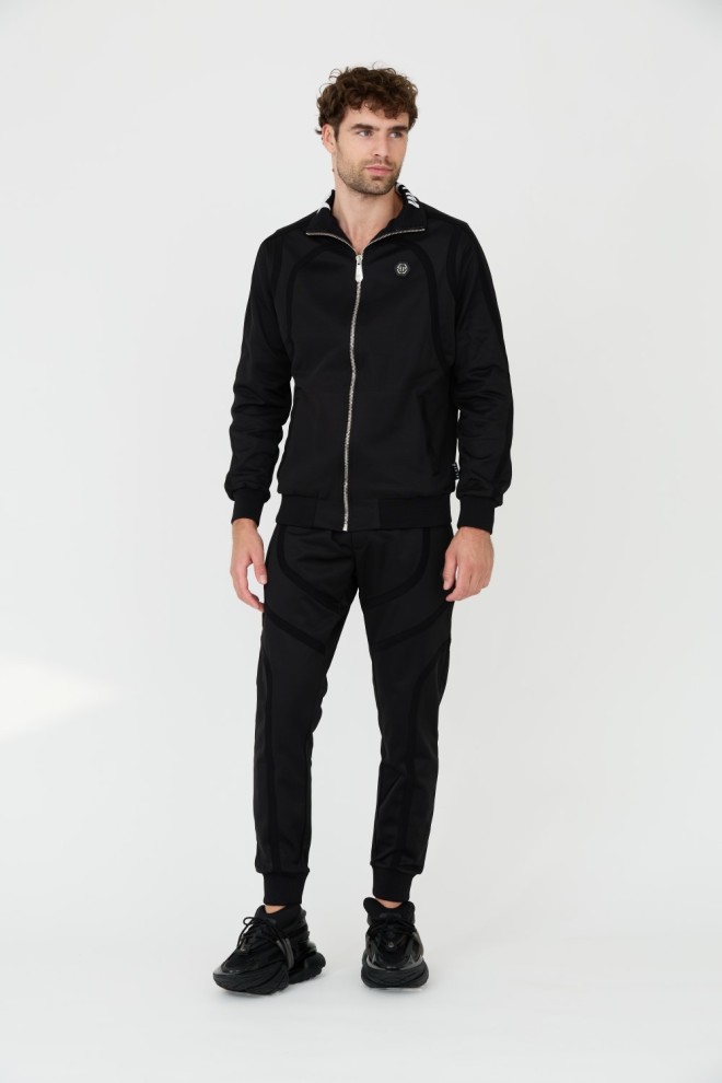 PHILIPP PLEIN Black Jogging Tracksuit Trousers Basic