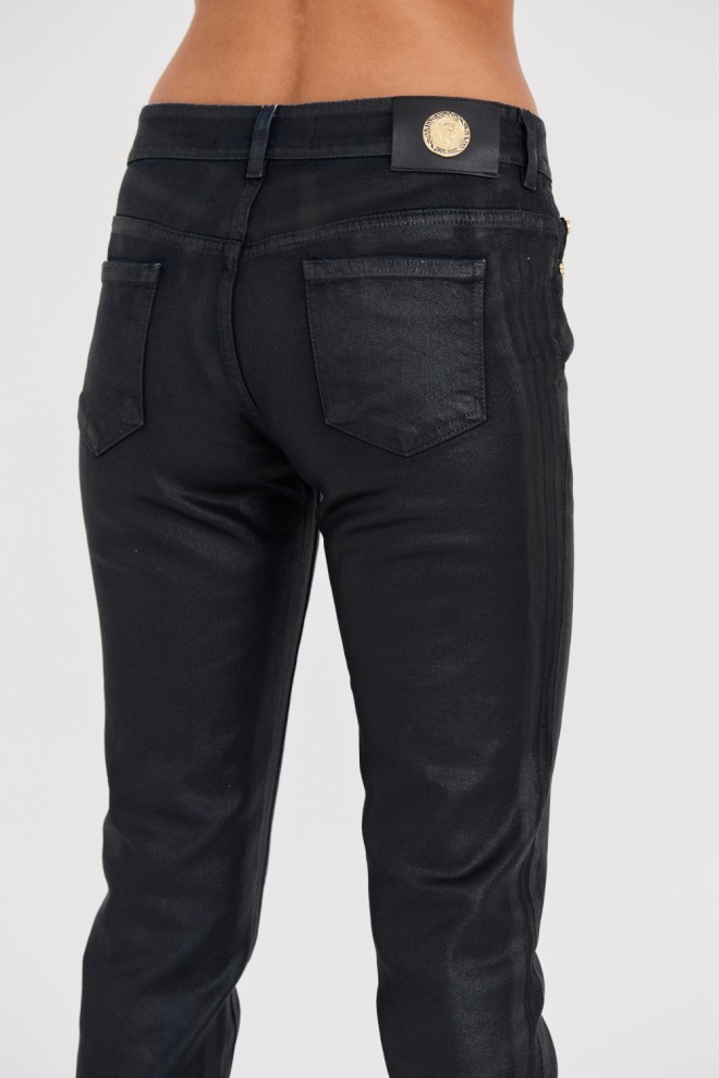 JUST CAVALLI Skinny Black jeans with shine