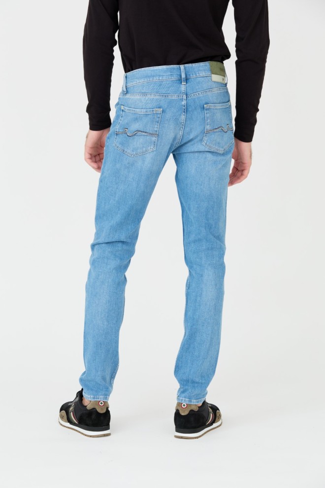 7 FOR ALL MANKIND Blue Slimmy Tapered Jeans