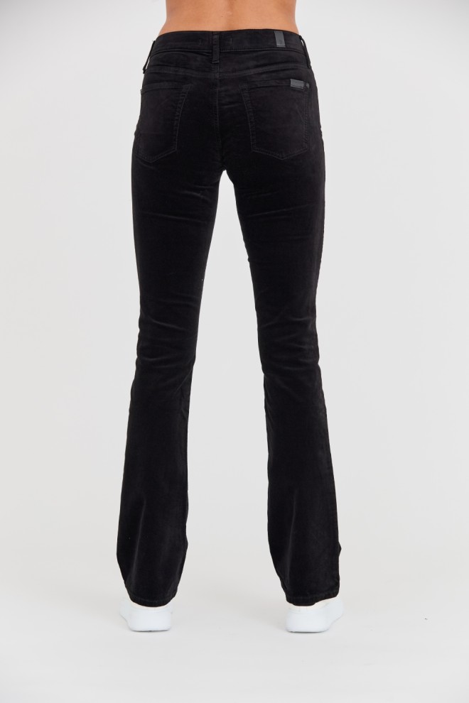 7 FOR ALL MANKIND Black Bootcut Velvet Pants