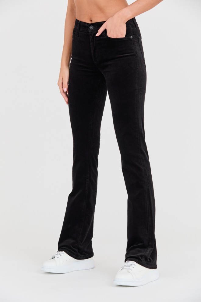 7 FOR ALL MANKIND Black Bootcut Velvet Pants