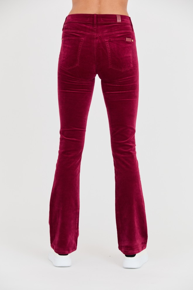 7 FOR ALL MANKIND Maroon Bootcut Velvet Pants