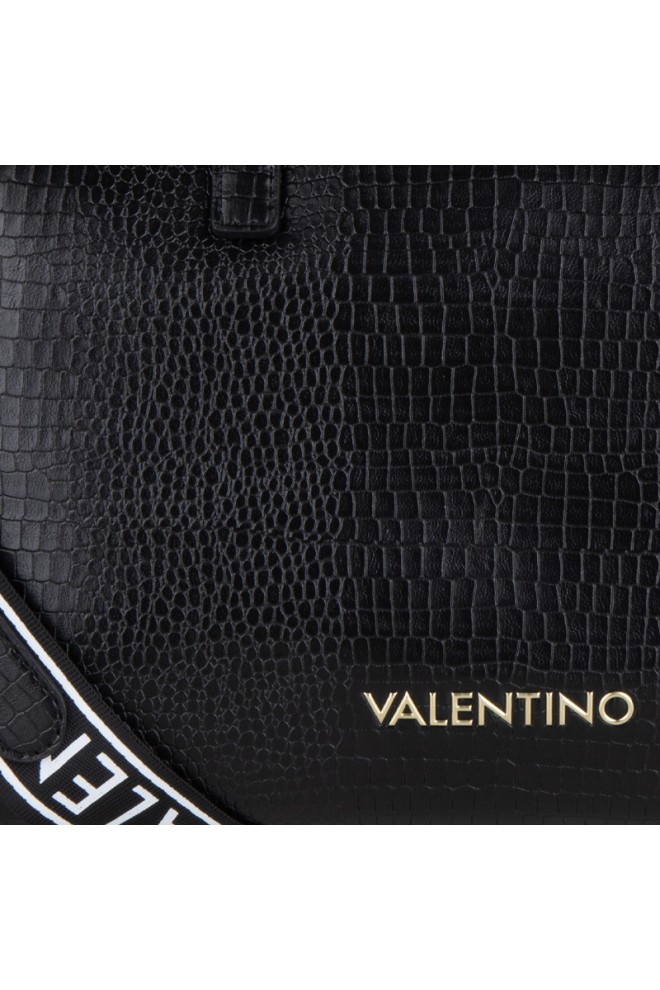 VALENTINO Black snakeskin pattern bagel trunk