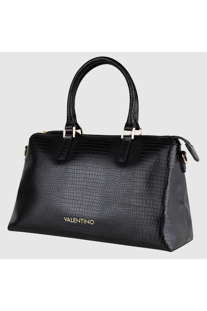 VALENTINO Black snakeskin pattern bagel trunk