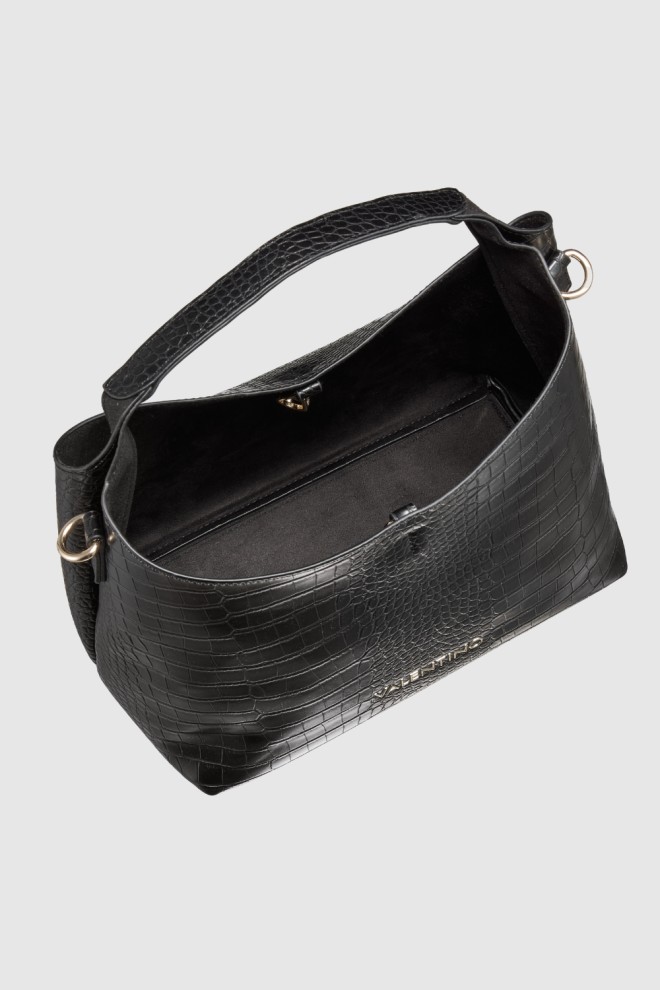 VALENTINO Geantă mică din lână neagră