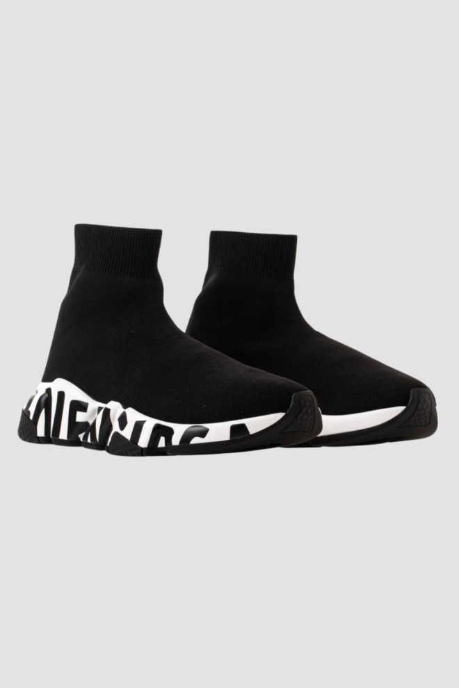 BALENCIAGA Negru SPEED LT GRAFFITI SNEAKERS pantofi