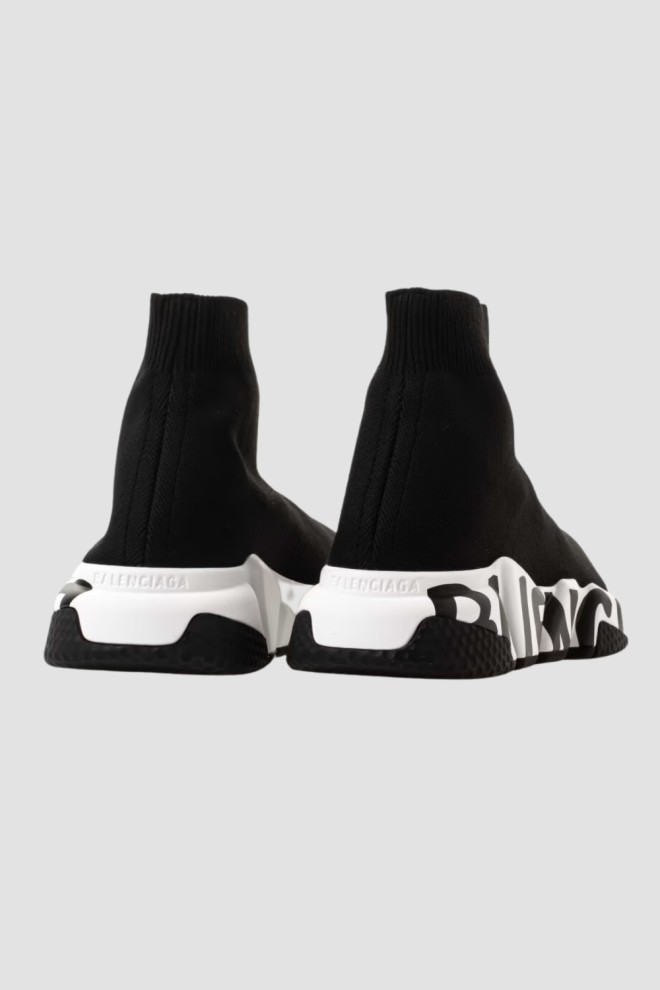 BALENCIAGA Black SPEED LT GRAFFITI SNEAKERS shoes