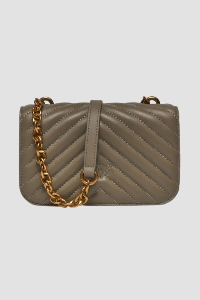 PINKO Beige Love Bell Mini Small Handbag