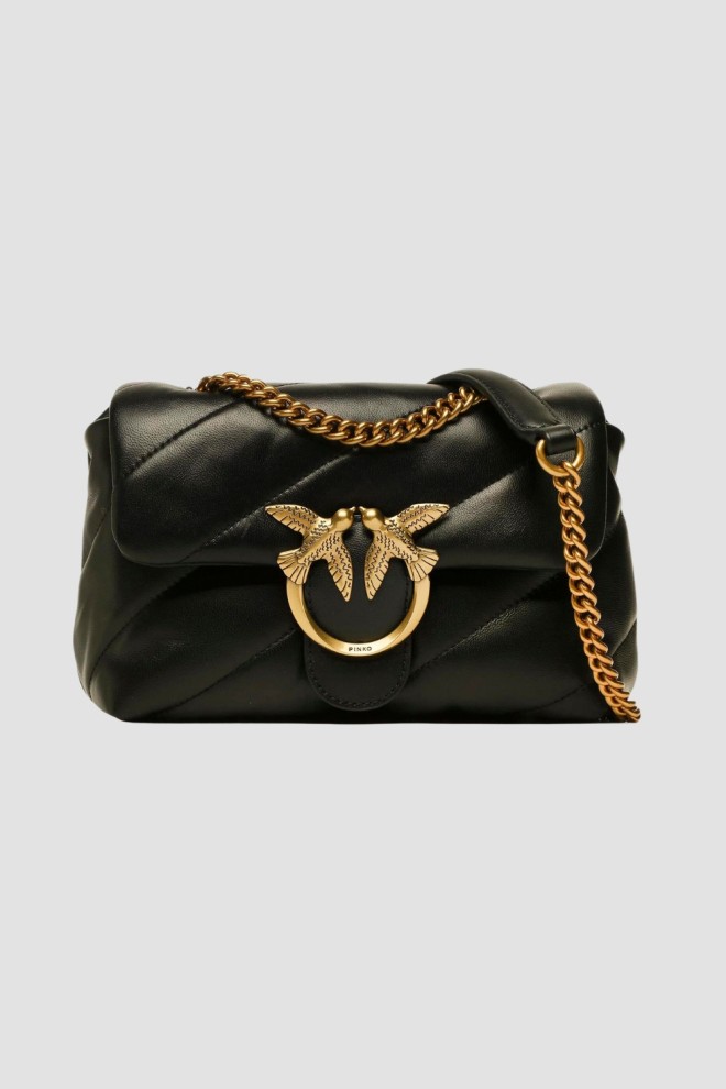 PINKO Black Love Puff Mini CL Handbag