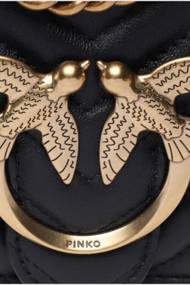 Сумочка з овечої наппа PINKO Black Love One Mini DC DC Sheep Nappa