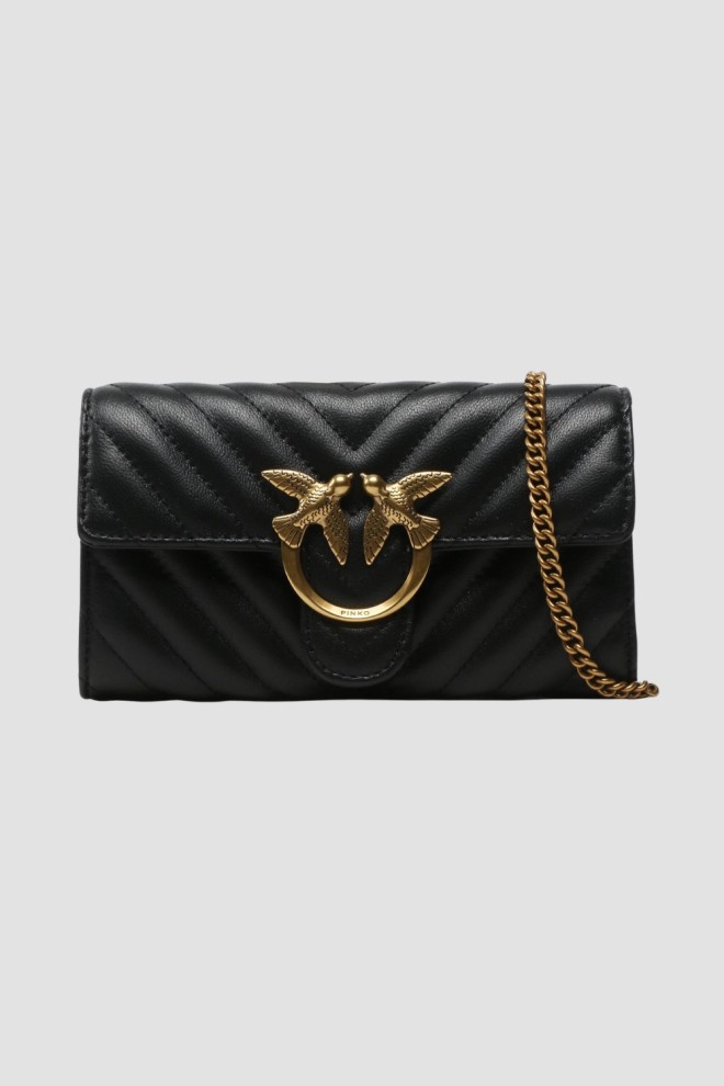 PINKO Geantă neagră Love One Wallet C AW25