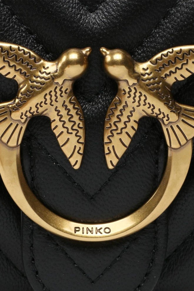 PINKO Geantă neagră Love One Wallet C AW25