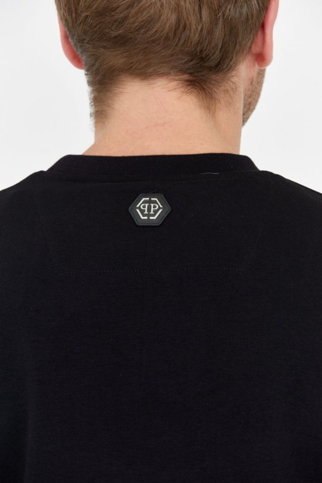 PHILIPP PLEIN Hanorace negru pentru bărbați ls skull