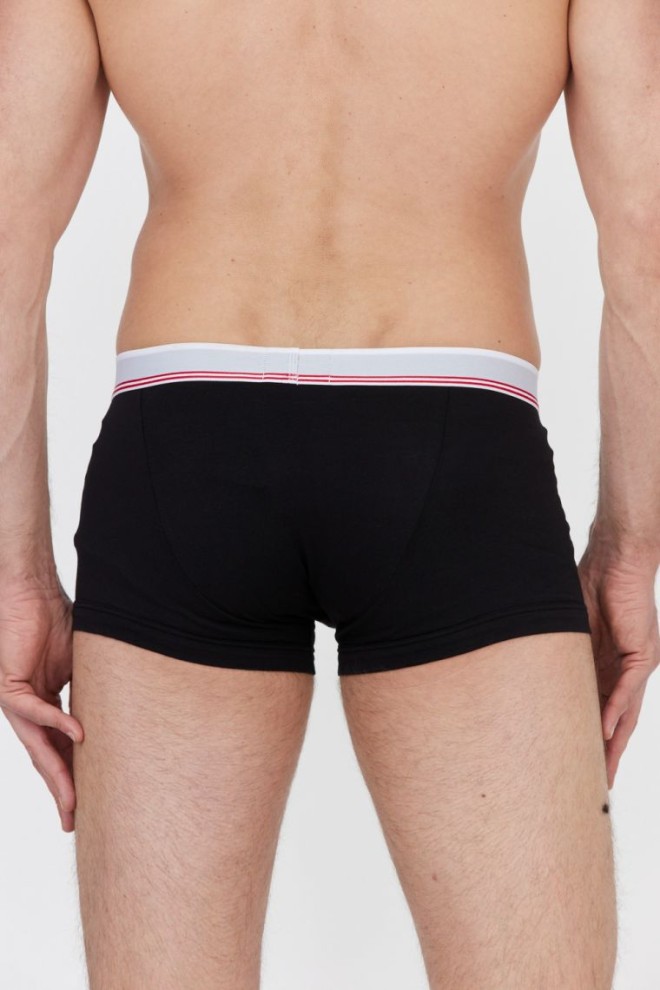 EMPORIO ARMANI Boxeri negri și roșii cu logo 3 pachete