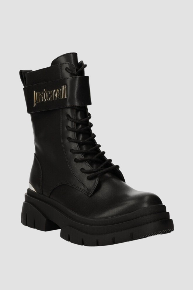 JUST CAVALLI Black Fondo Kani Kombat boots