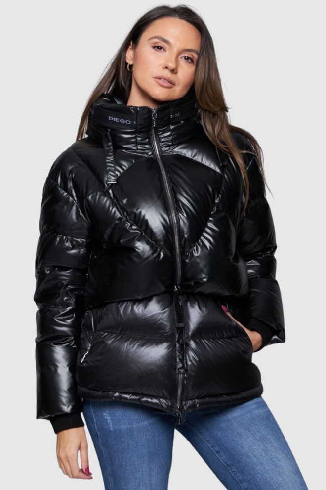 DIEGO M Women's Black Down Jacket