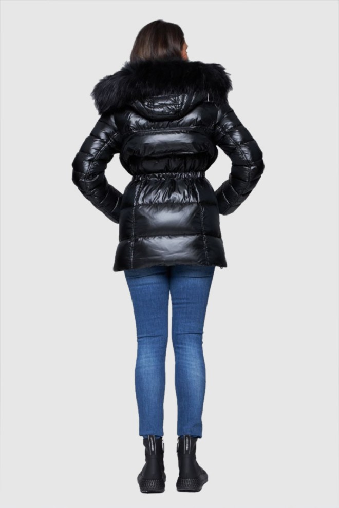DIEGO M Geacă de puf pentru femei cu glugă detașabilă