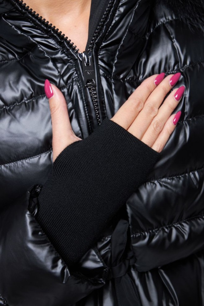 DIEGO M Geacă de puf pentru femei cu glugă detașabilă