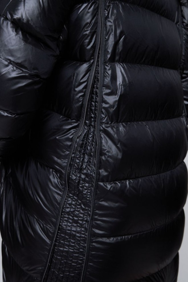 DIEGO M Black down jacket with hood