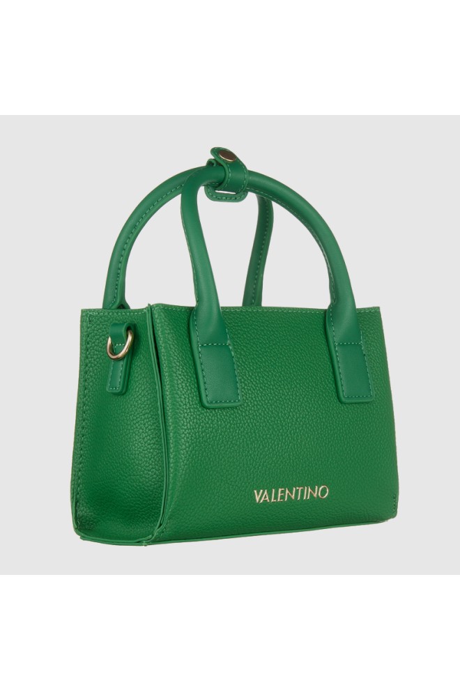 VALENTINO Green handbag textured leather seychelles shopping