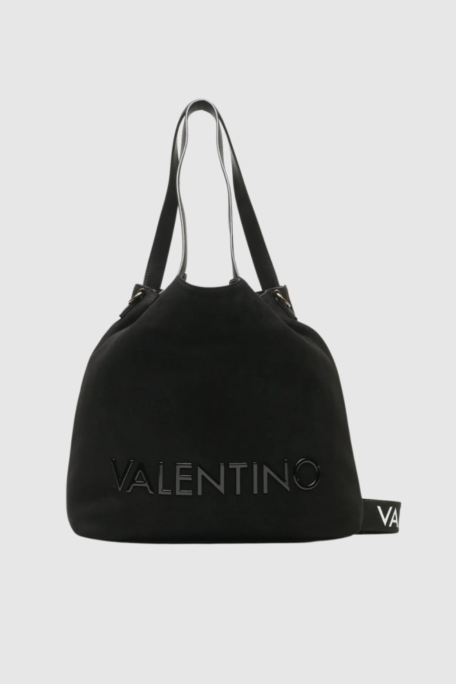 VALENTINO Black suede courmayeu shopper bag