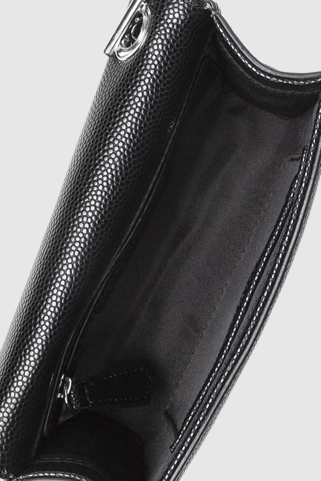 VALENTINO Geantă de ambreiaj Divina neagră cu hardware argintiu