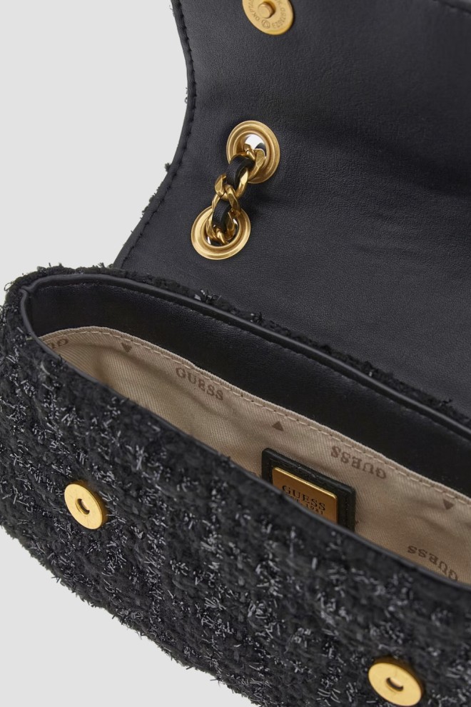 GUESS Black tweed Giully Mini handbag