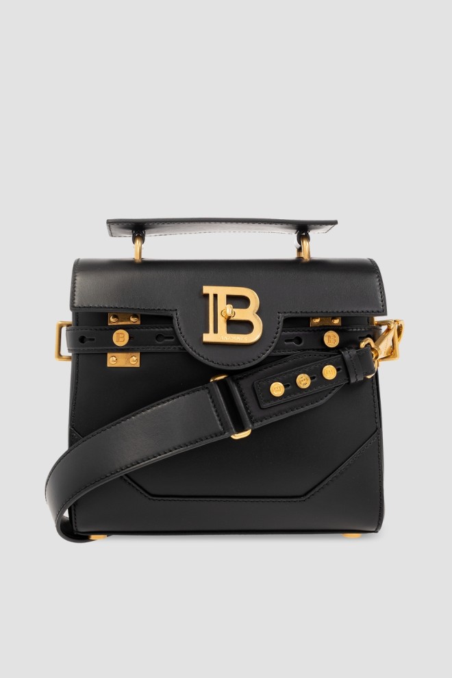 BALMAIN Black Bbuzz 23-calfskin handbag