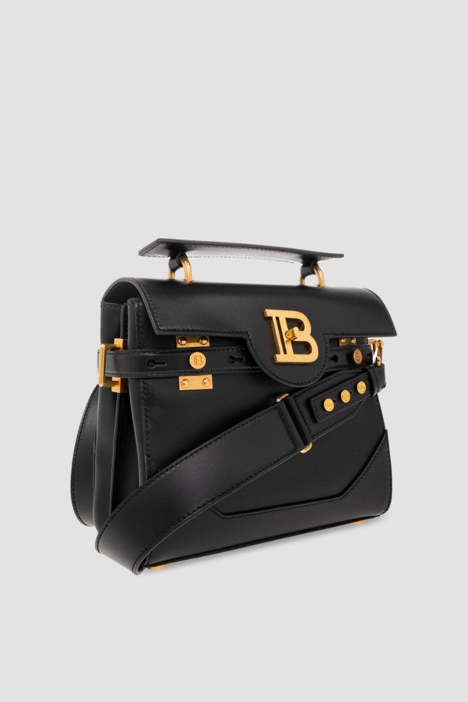 BALMAIN Black Bbuzz 23-calfskin handbag