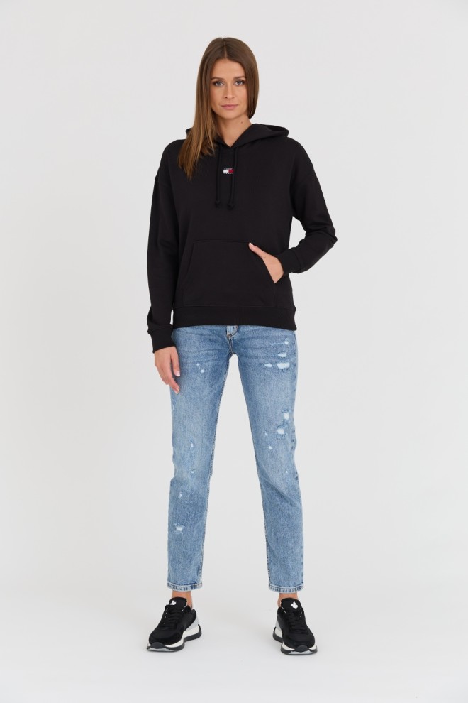 TOMMY JEANS Black women's hoodie