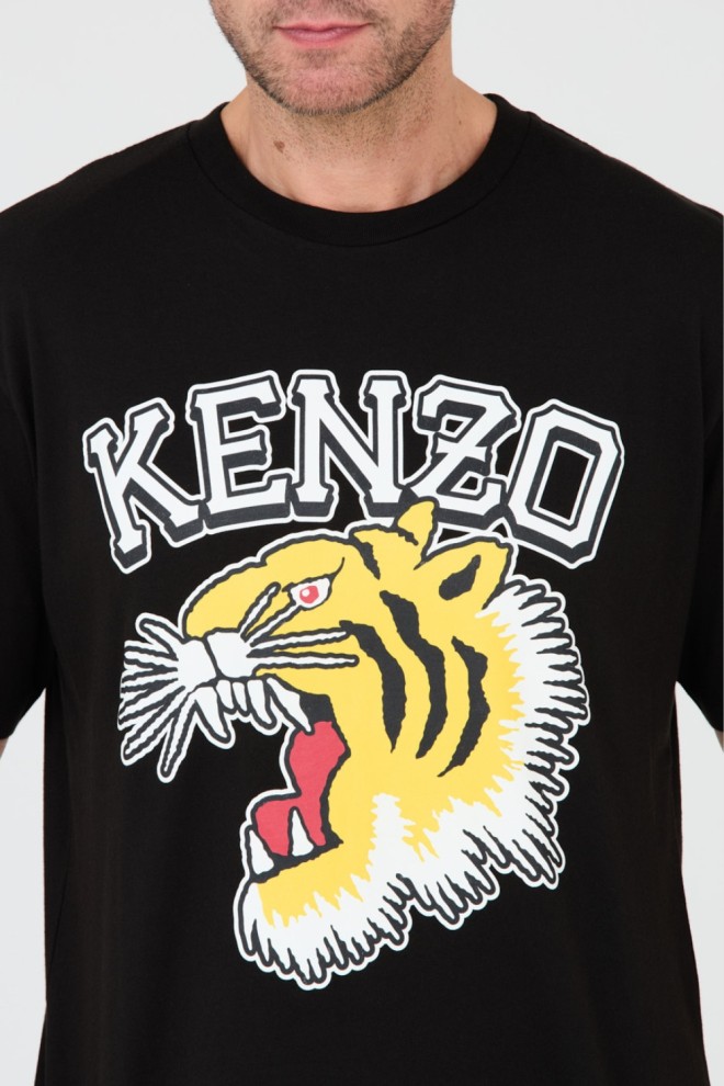 KENZO Tricou negru pentru bărbați Tiger Varsity Jungle