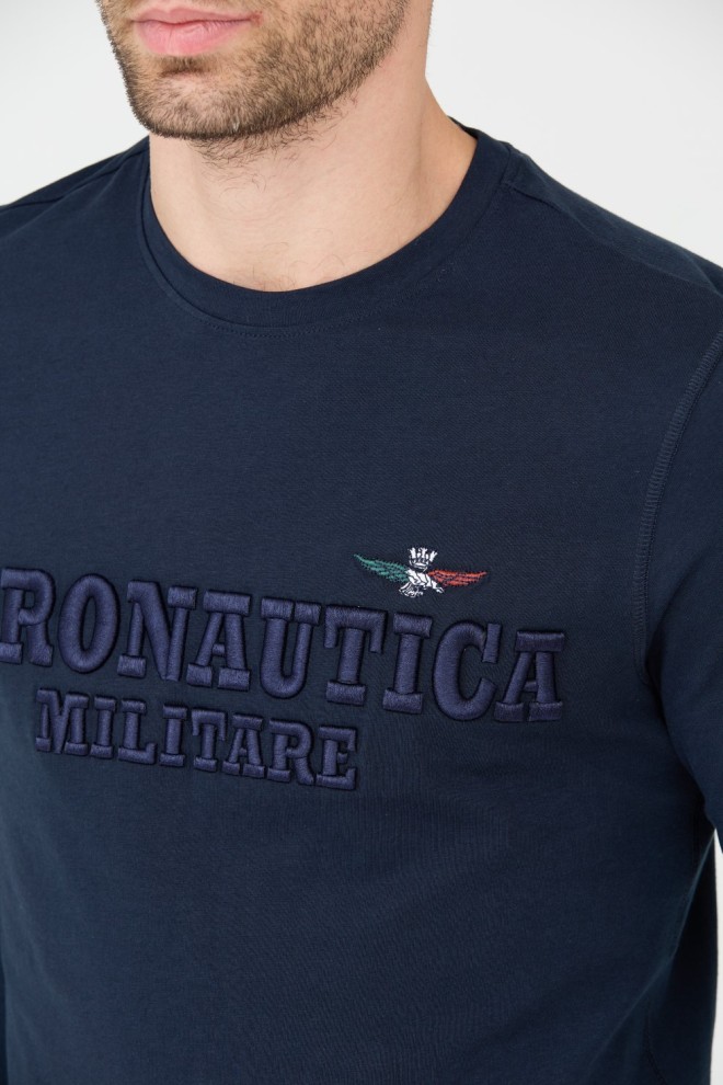 AERONAUTICA MILITARE темно-синій лонгслів