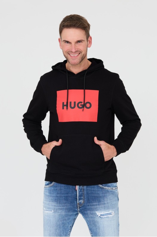 HUGO Black hooded sweatshirt