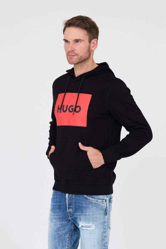 HUGO Black hooded sweatshirt