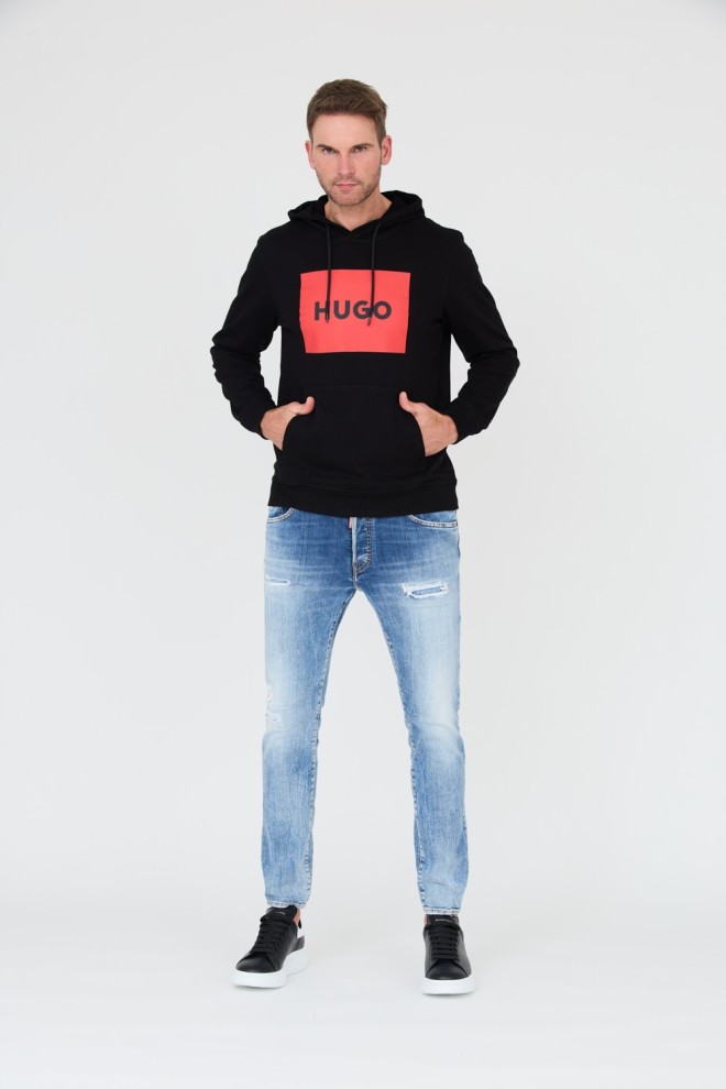 HUGO Black hooded sweatshirt