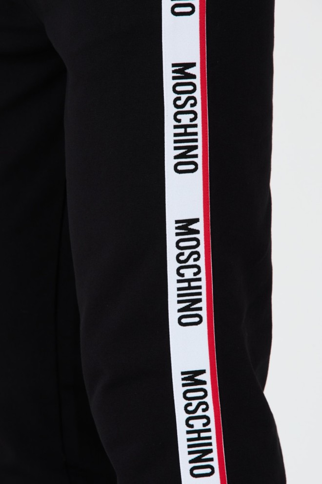 MOSCHINO Black sweatpants with stripes