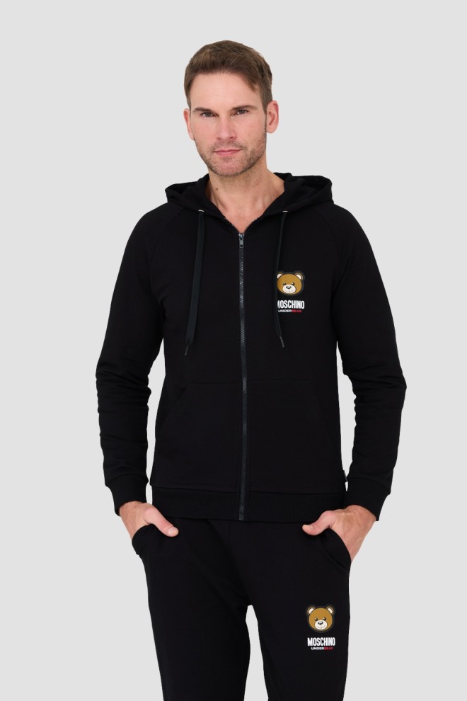 MOSCHINO Black hooded sweatshirt