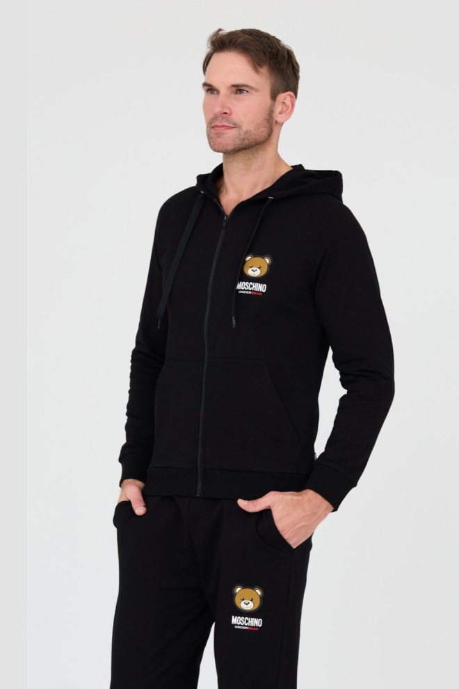 MOSCHINO Black hooded sweatshirt