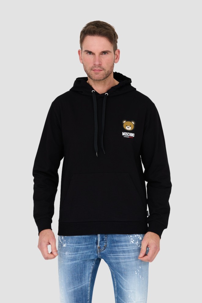 MOSCHINO Black hooded sweatshirt